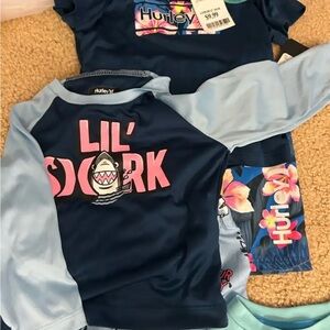 Hurley Kids' Aqua and Blue Swim Set